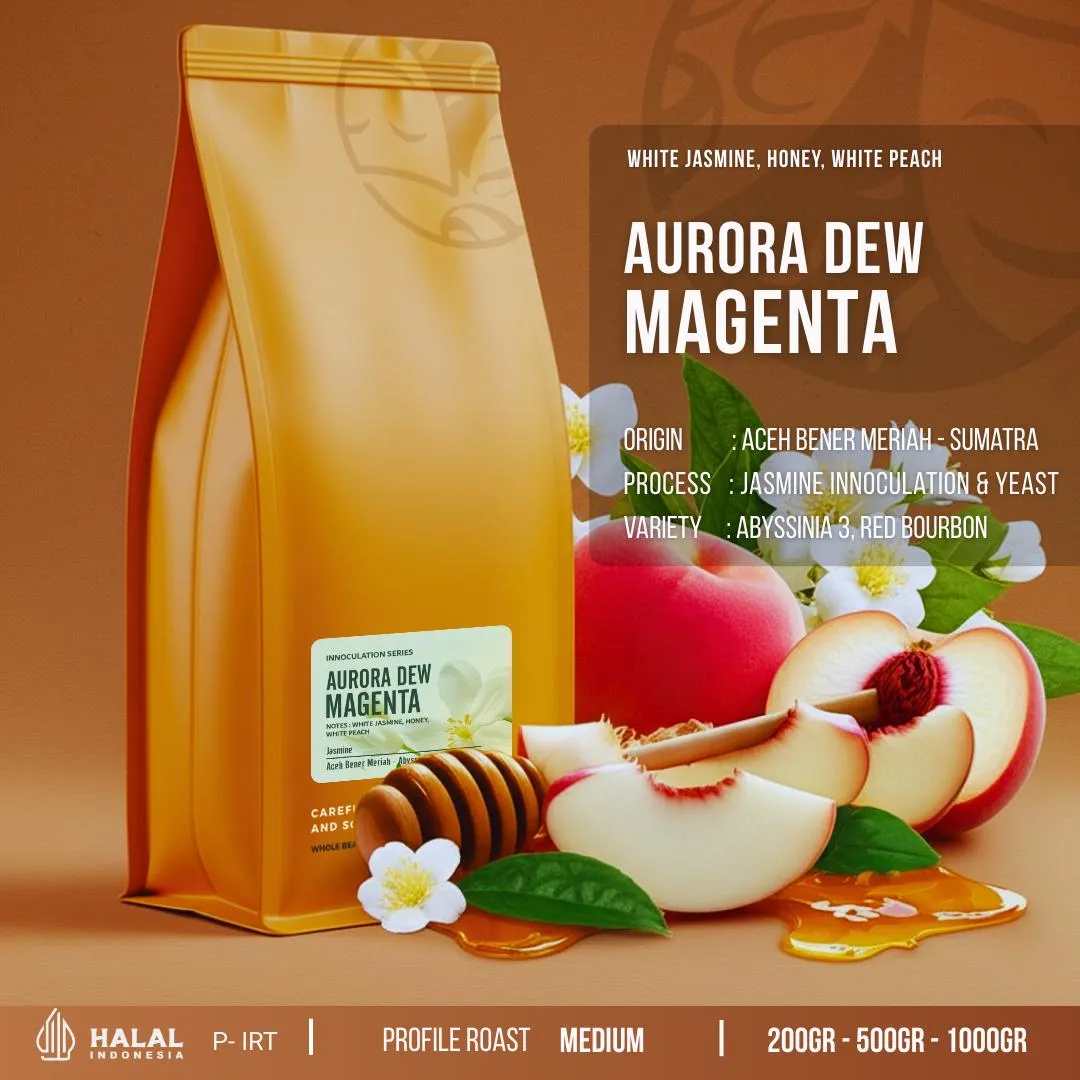 Roasted Beans Arabica - Aceh Gayo Aurora Dew Magenta