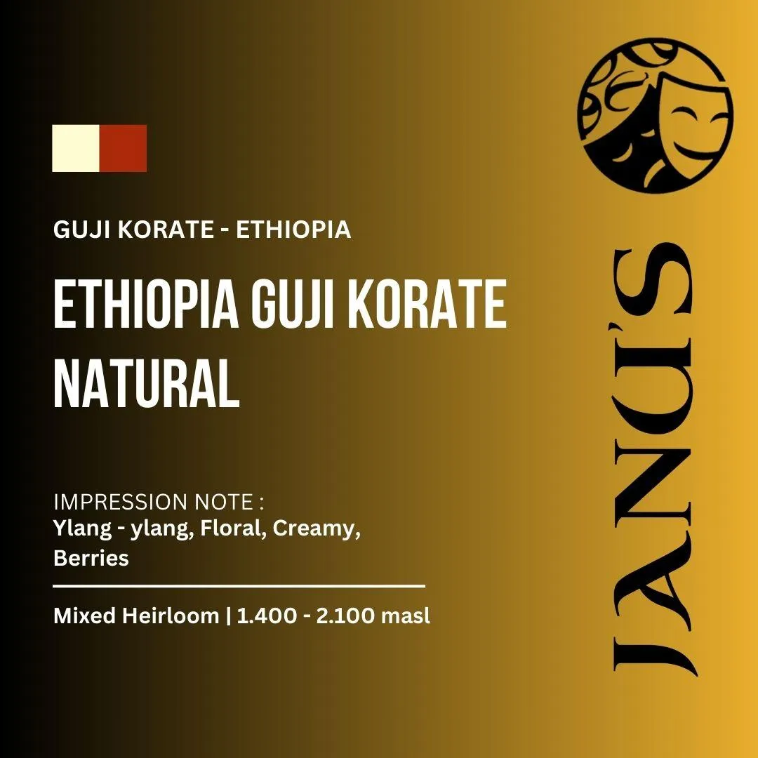 Roasted Beans Arabica - Ethiopia Guji Korate Natural