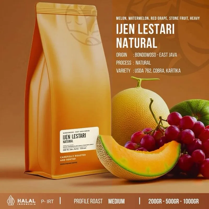 Roast Beans Ijen Lestari Natural Organic by Janus Roastery Coffee Kopi
