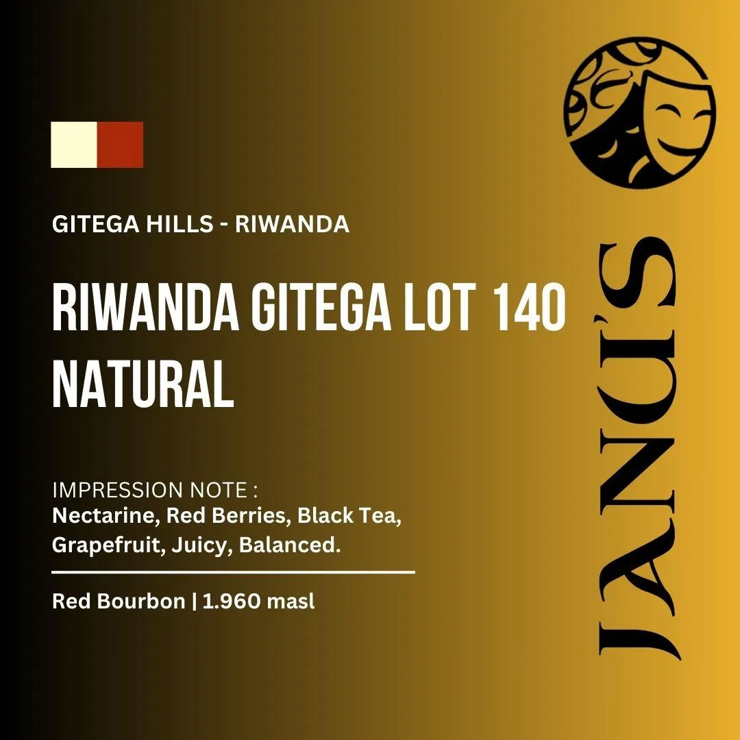 Roasted Beans Arabica - Riwanda Gitega Lot 140 Washed